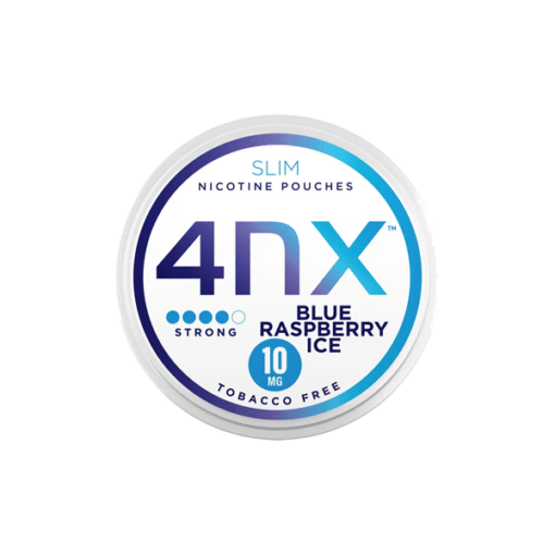 4Nx 10Mg Blue Raspberry Ice Slim Nic Pouches