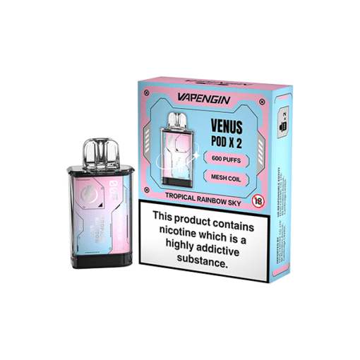 Vapengin Venus X2 600 Puff Pods 20Mg Tropical Rainbow Sky